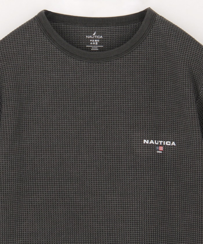 NAUTICA/Essentials タイトフィット S/S クルーネック ワッフル