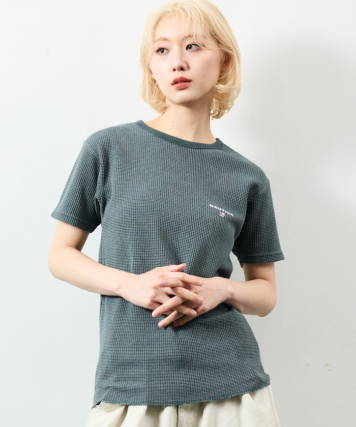NAUTICA/Essentials タイトフィット S/S クルーネック ワッフル