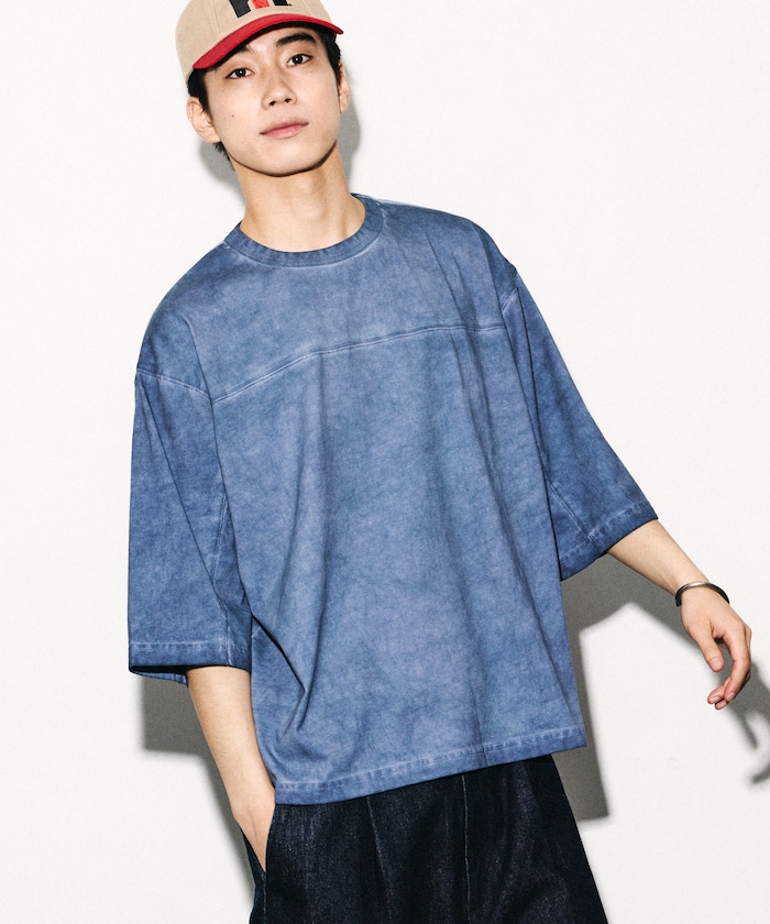 コールドダイ フットボール クルーネックTシャツ