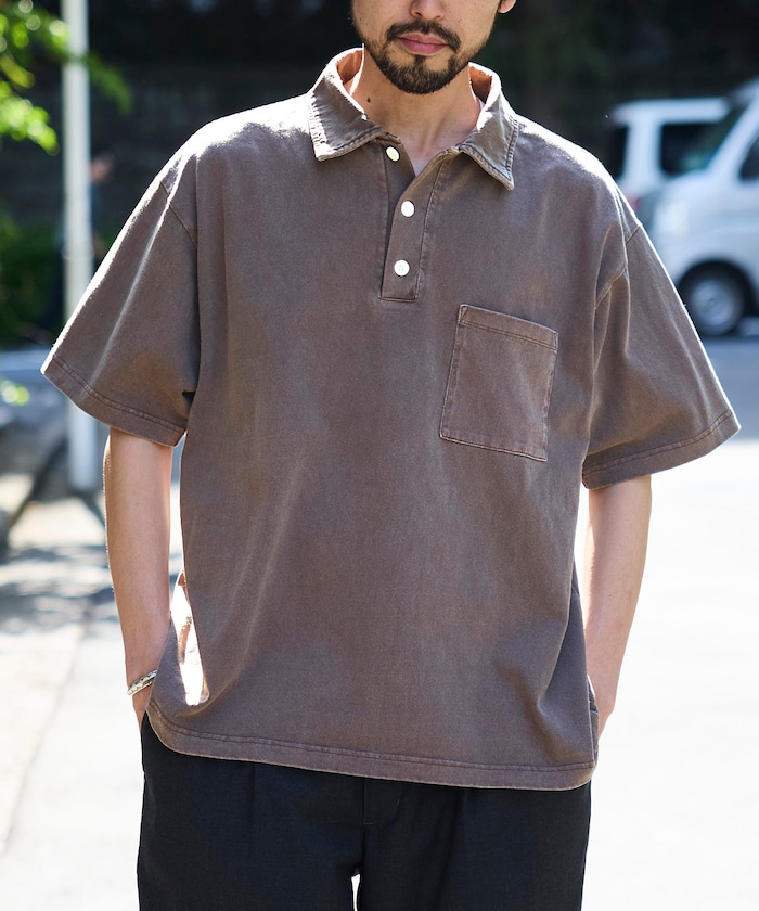 HEAVY WEIGHT/ヘビーウェイト ピグメント ショートスリーブ ポロシャツ/Tシャツ/10.5オンス