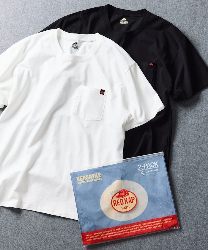 別注 2P クルーネック ショートスリーブ ワンポイントロゴ ポケットTee 2枚セット