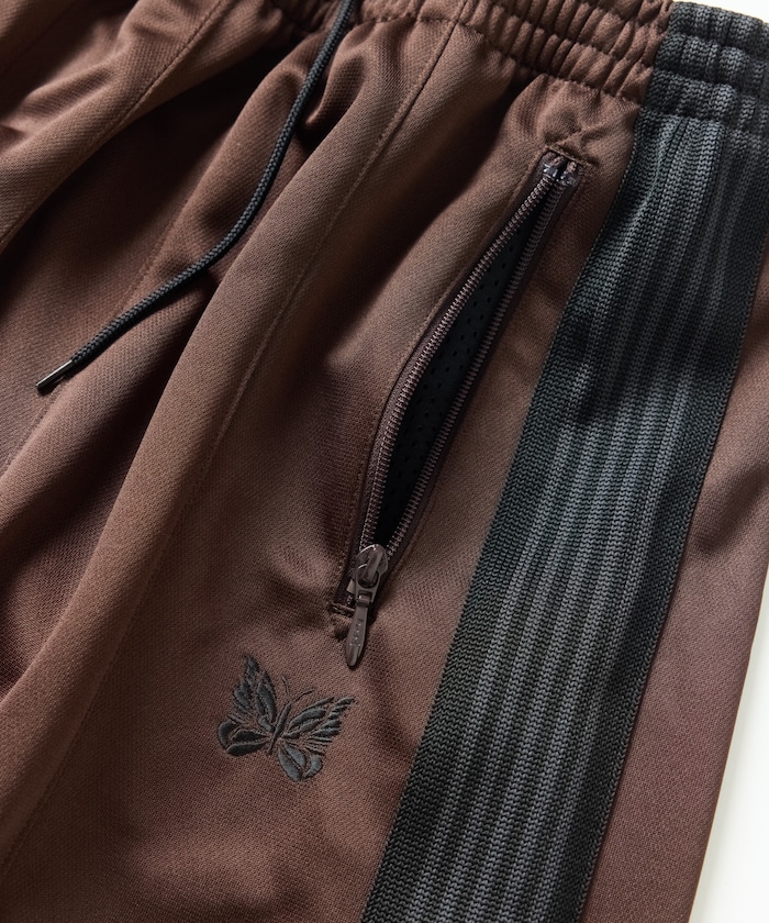 Needles/別注 H.D.TrackPant PolySmooth Brown×Charcoal｜Daytona Park