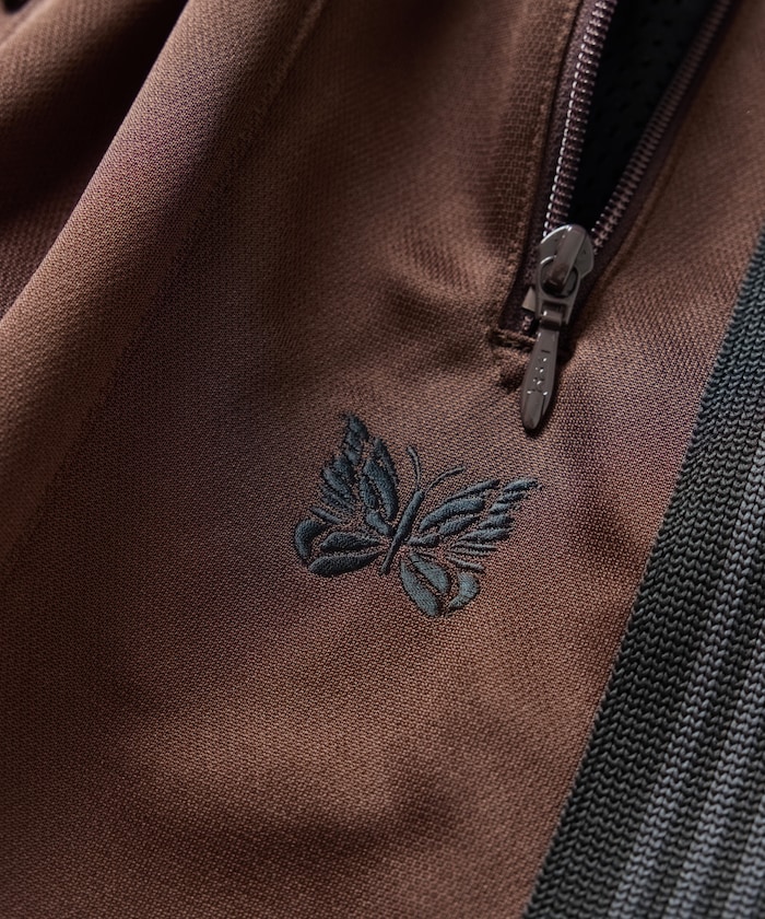 Needles/別注 H.D.TrackPant PolySmooth Brown×Charcoal｜Daytona Park