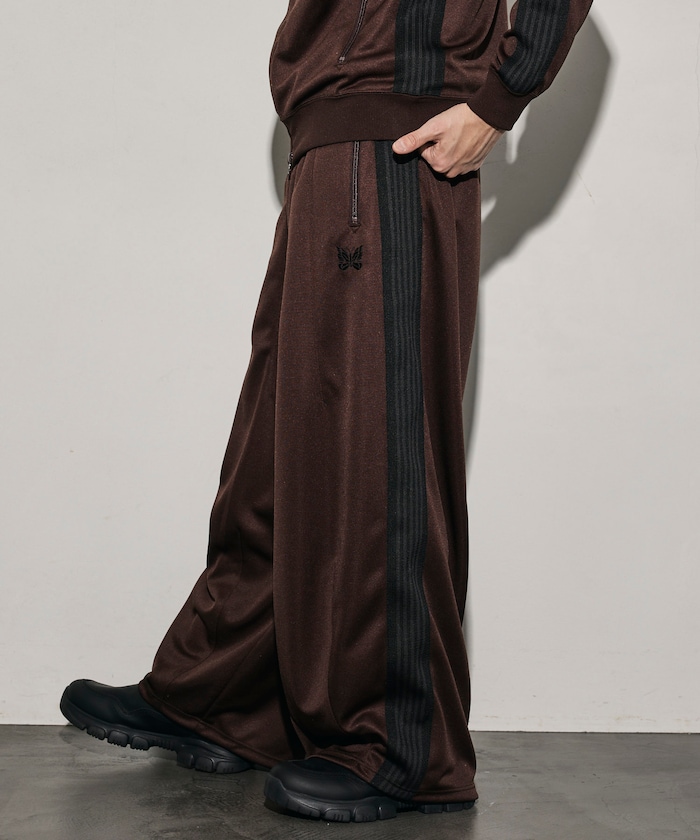 Needles/別注 H.D.TrackPant PolySmooth Brown×Charcoal｜Daytona Park
