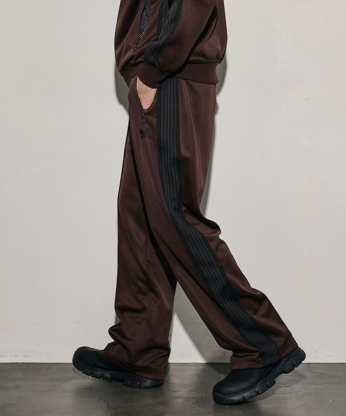 Needles/別注 Track Pant PolySmooth Brown×Charcoal｜Daytona Park