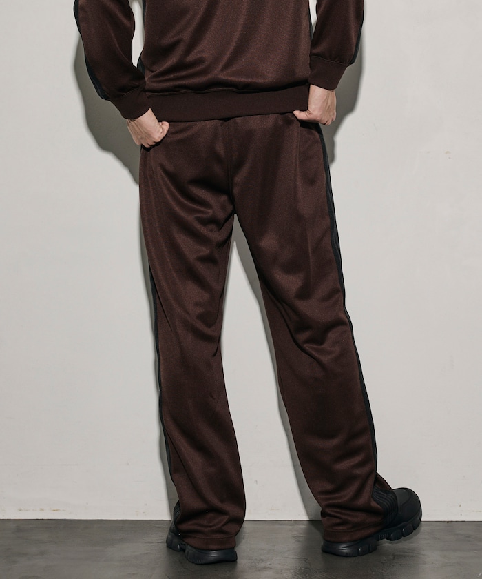 Needles/別注 Track Pant PolySmooth Brown×Charcoal｜Daytona Park