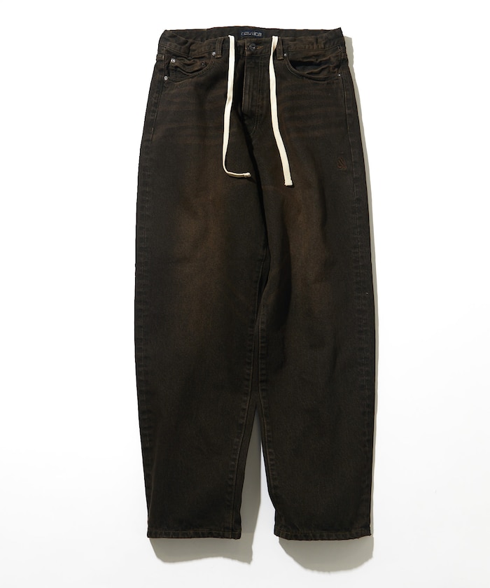 ヴィンテージ加工 バギーシルエット デニムパンツ