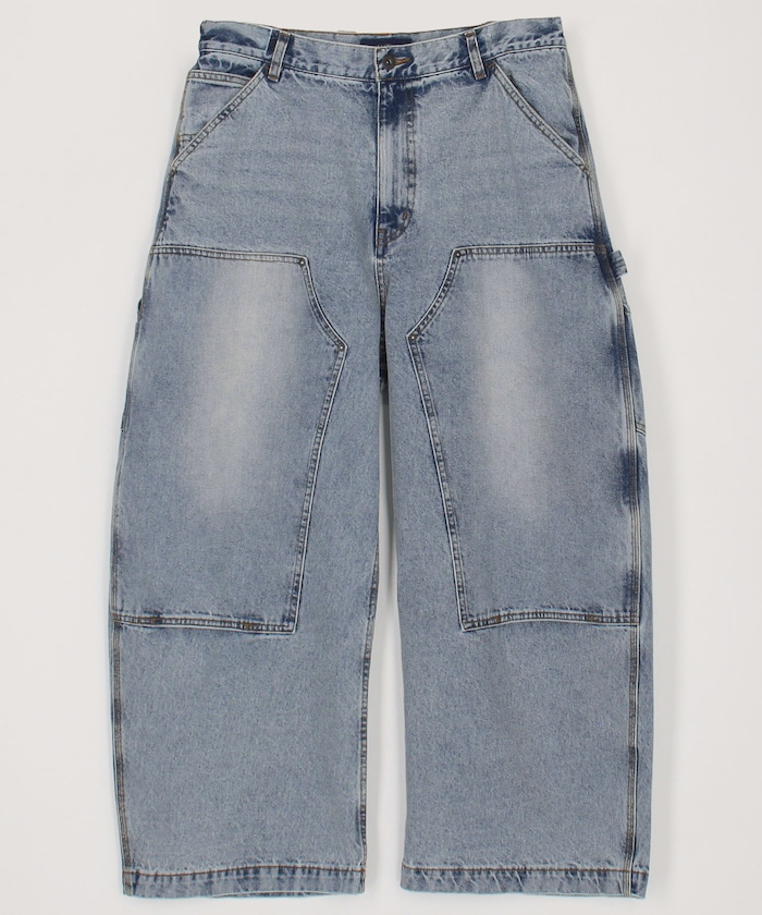 スーパーワイド カーブシルエット ダブルニー ペインターパンツ