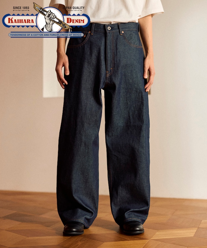 【日本製】 JAPAN DENIM WIDE 5PKT PANTS