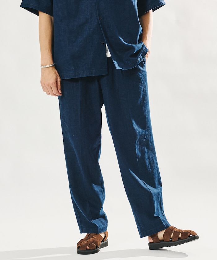 FREAK'S STORE/LINEN COTTON EASY SLACKS【セットアップ対応