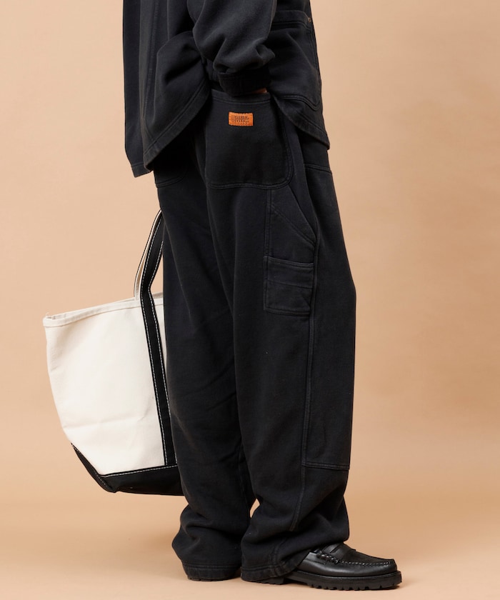 別注 パウダー加工 ダブルニー スウェットパンツ