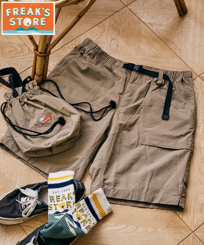 リラックスフィット リサイクルナイロン ウェビングベルト ショーツ