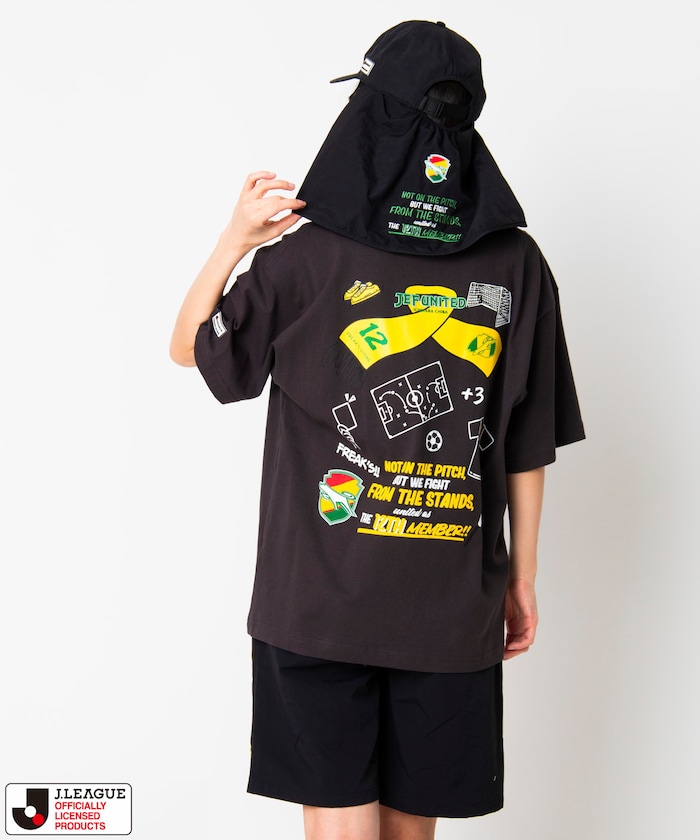 【ジェフユナイテッド】　カモフラTシャツ（ブラックL） FREAK'S STORE/J.LEAGUE × FREAK'S STORE 別注 SUPPORTERS NYLON