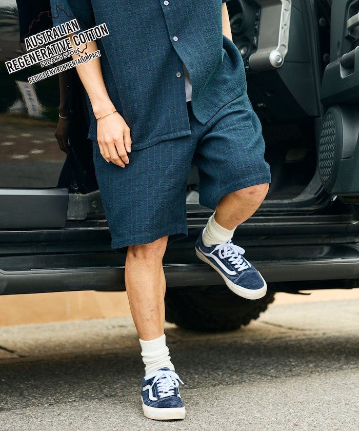 AUSTRALIAN COTTON チェック イージーショーツ