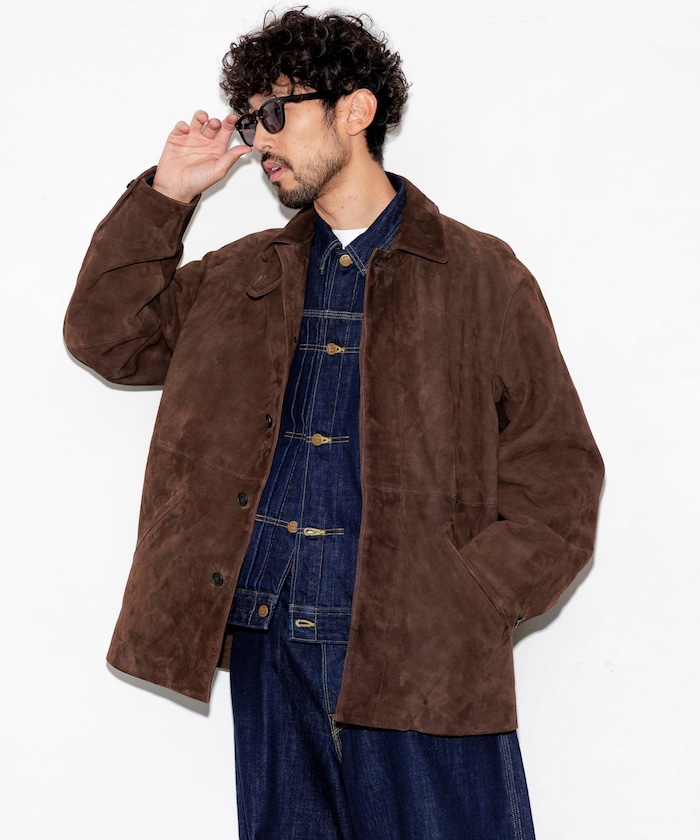 Goat Leather スエード カーコート