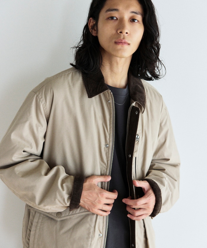 FREAK'S STORE/襟コーデュロイ切り替え コットンナイロン