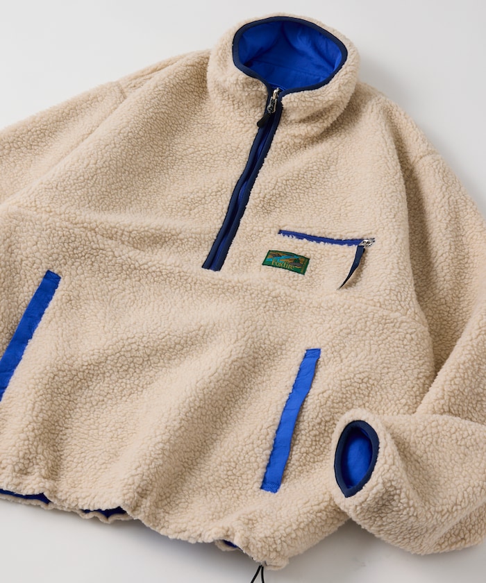 Foxfire × FREAK'S STORE 別注 ナイロンフリース リバーシブル ハーフジップブルゾン