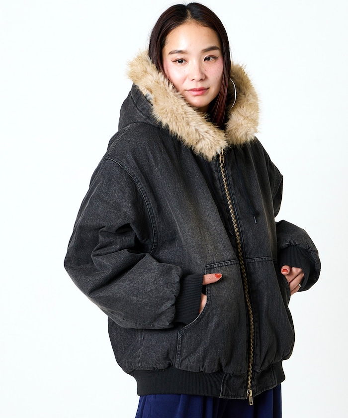 FREAK'S STORE/【ファー脱着可能】 2way フェイクファー ジップアップ