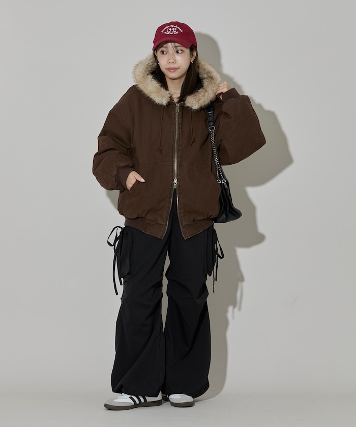 FREAK'S STORE/【ファー脱着可能】 2way フェイクファー ジップアップ