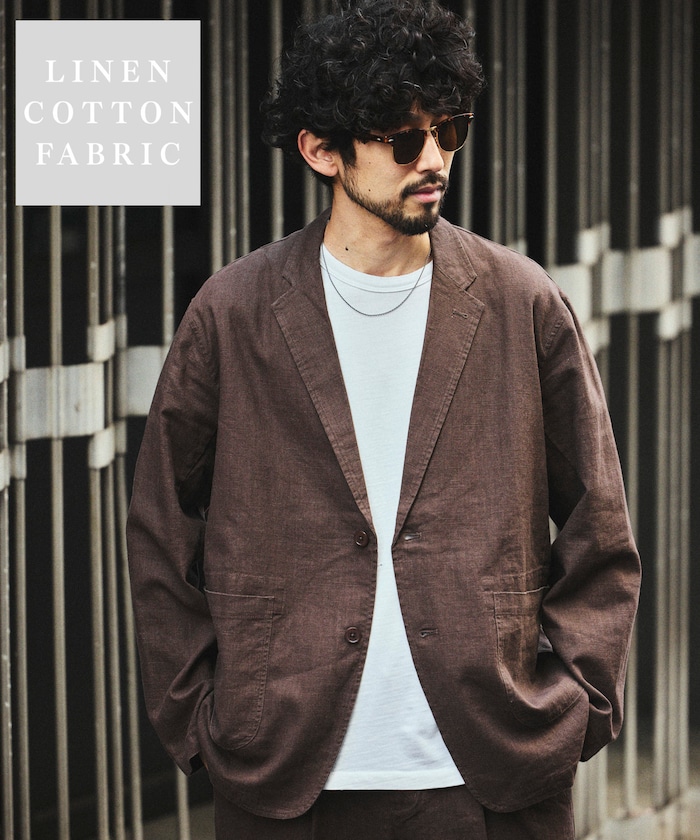 LINEN COTTON JACKET【セットアップ対応】