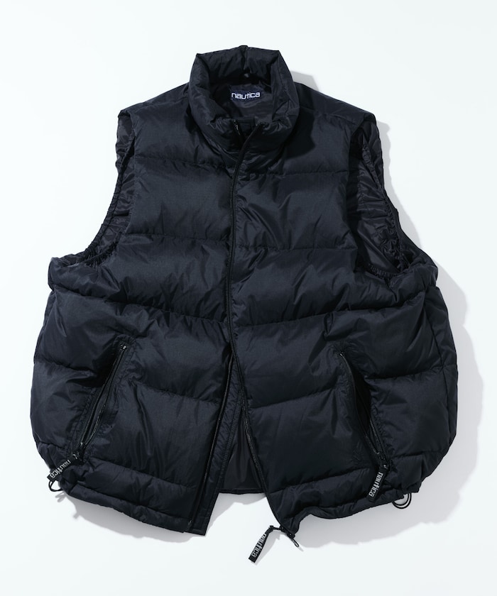 【NAUTICA】 700FP ヴィンテージライク ナイロン ダウンベスト male 【NAUTICA】 700FP ヴィンテージライク ナイロン ダウンベスト male