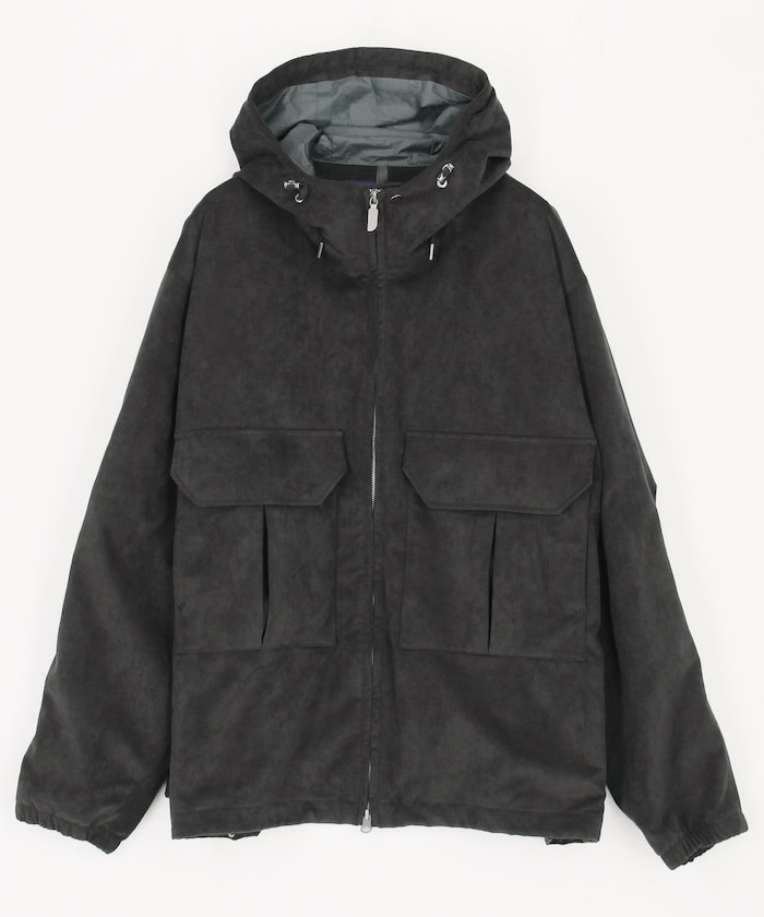 Synthetic Leather Mountain Wind Parka