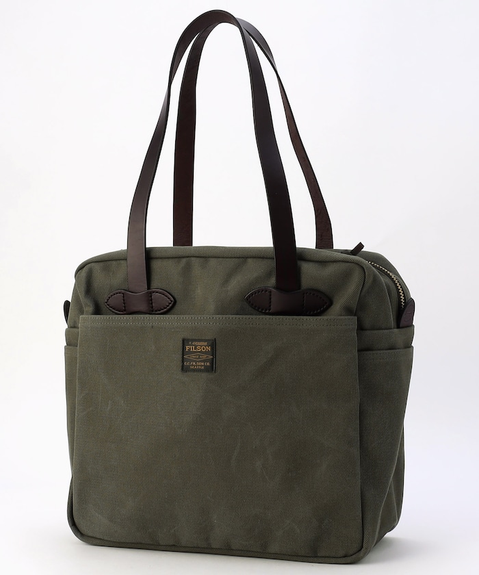 Rugged Twill Tote Bag With Zipper