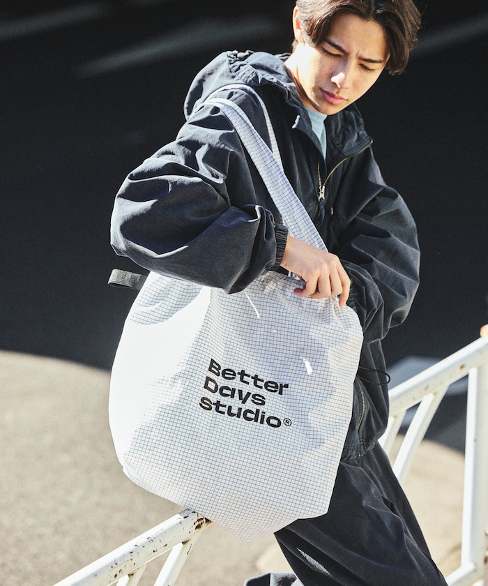 BetterDays studio × FREAK'S STORE ドローストリング リップストップ トートバッグ