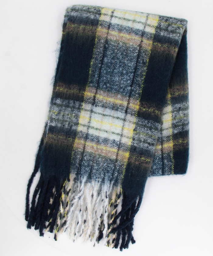 チェック柄 ボリューム マフラー