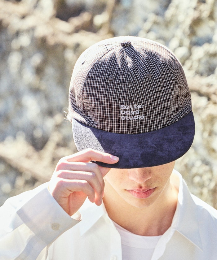 BetterDays studio × FREAK'S STORE 2トーン フラットバイザー チェック キャップ