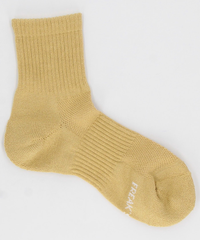 【FREAK'S STORE】 和紙無地ロゴ クオーターソックス(25.0-27.0cm対応) male