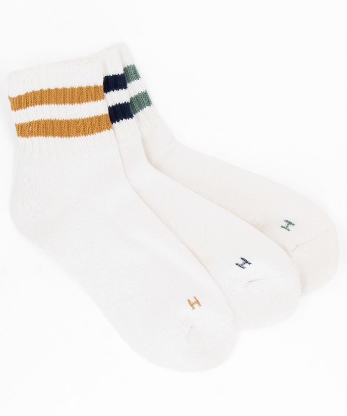 シンカー2本ライン クウォーターソックス(25.0-27.0cm対応)