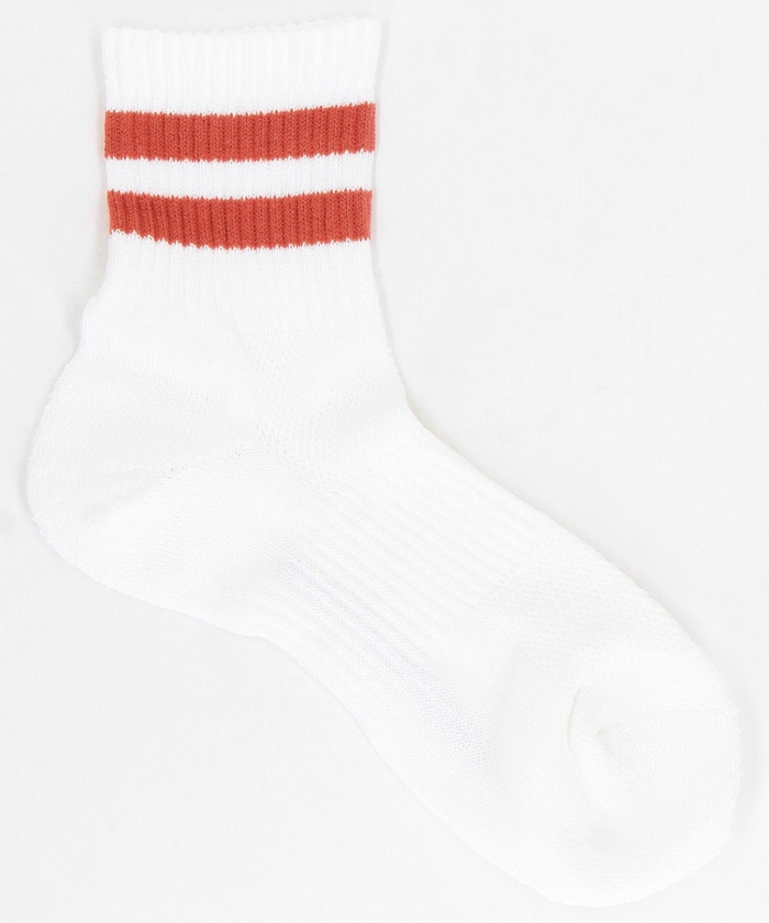 和紙 2本ラインクウォーターソックス(25.0-27.0cm対応)