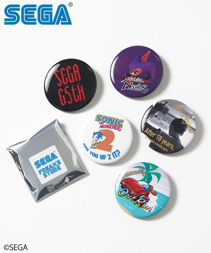 別注 SEGA 65th 缶バッジ/ランダム/ソニック/ナイツ/龍が如く/アウトラン