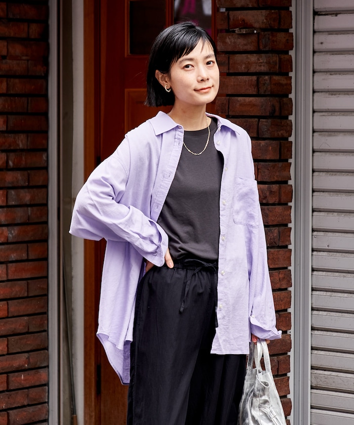 リネンブレンド シャツ<セットアップ対応>