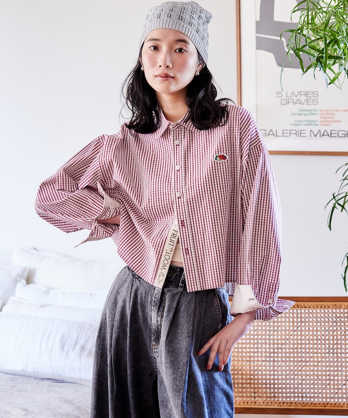 【1月30日12:00～販売開始】別注 マルチカラー 長袖ショートシャツ/ストライプシャツ