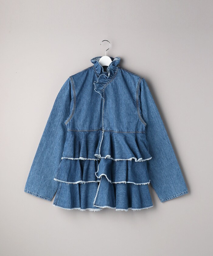 FREAK'S STOREのDENIM RUFFLE RUFFLE SHIRT/デニムラッフルラッフルシャツ