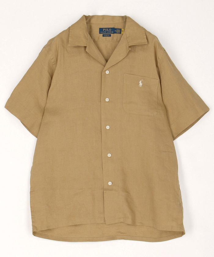 クラシック フィット リネン キャンプ シャツ