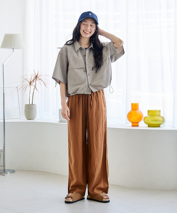 ベージュ：BEIGE CHECK