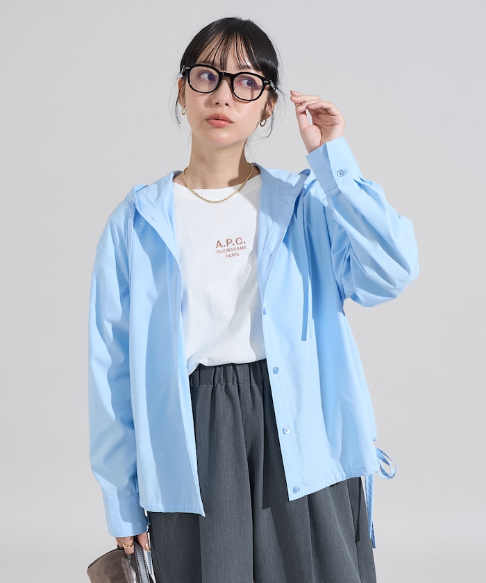フード付きシャツ