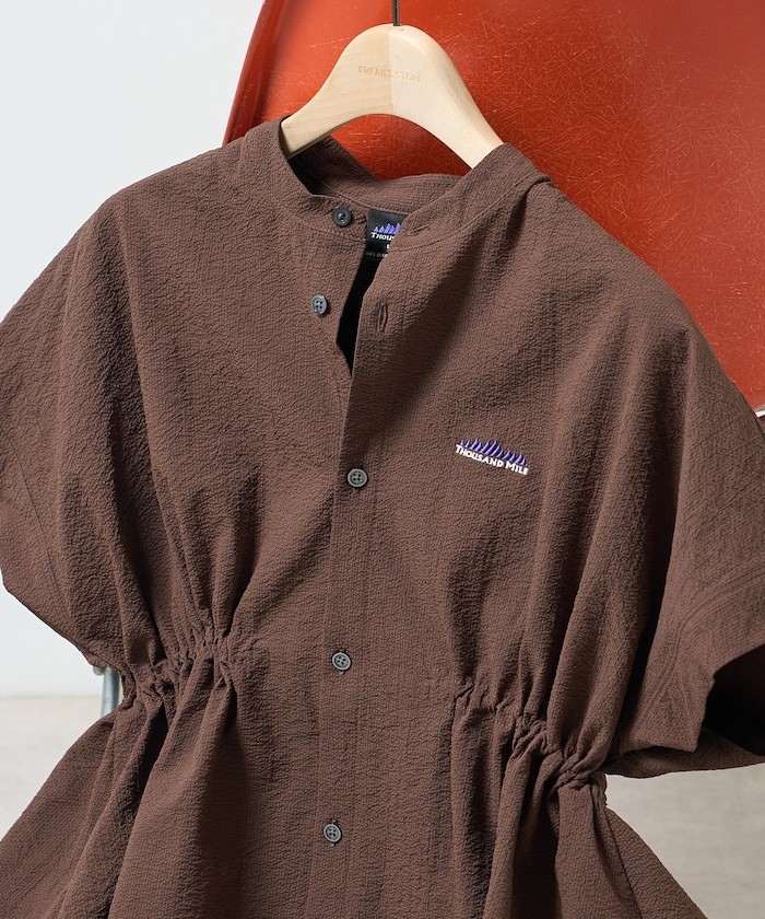 THOUSAND MILE/WAIST DRAWCODE SHIRT SEERSUCKER｜Daytona Park
