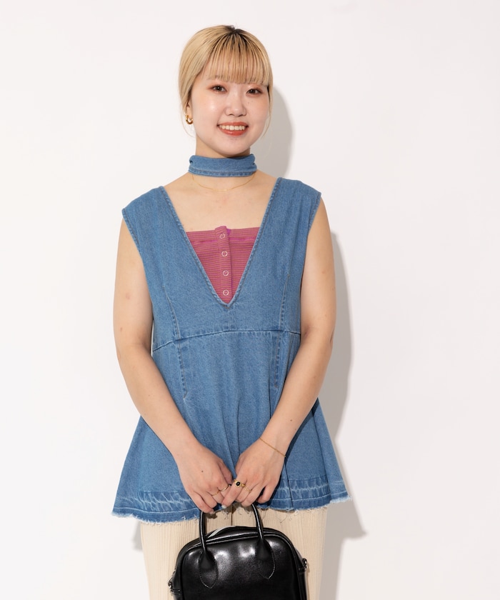 【FREAK'S STORE】 【7月17日12:00発売】【全骨格優勝!シリーズ】 マルチウェイ リボン付きデニムトップス<セットアップ対応> female 【FREAK'S STORE】 【7月17日12:00発売】【全骨格優勝!シリーズ】 マルチウェイ リボン付きデニムトップス<セットアップ対応> female