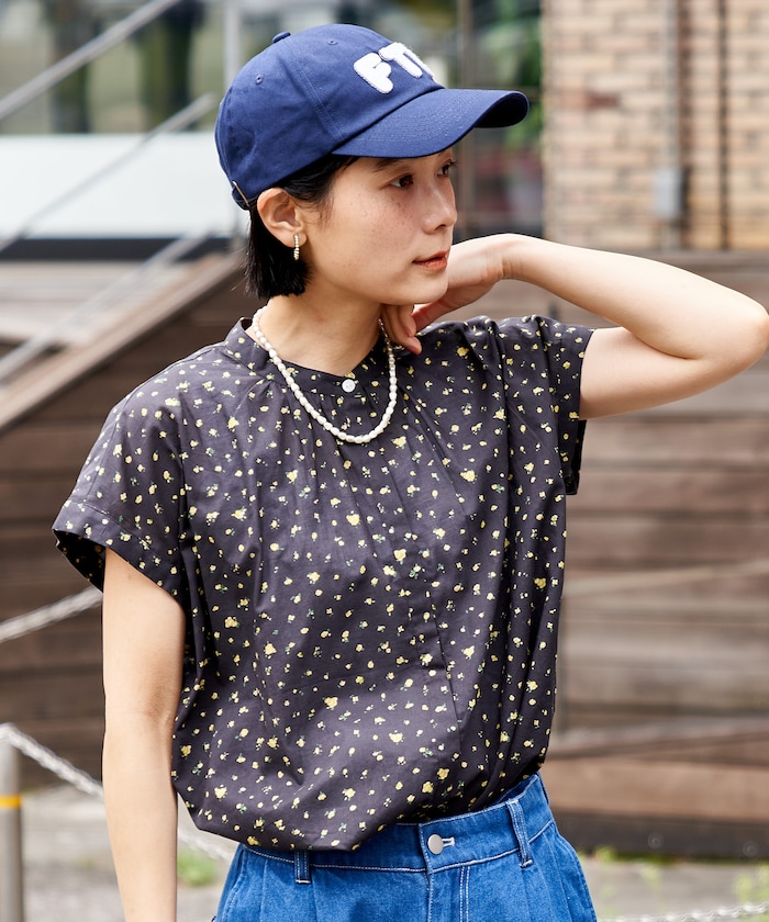 インドボイル フレンチスリーブブラウス