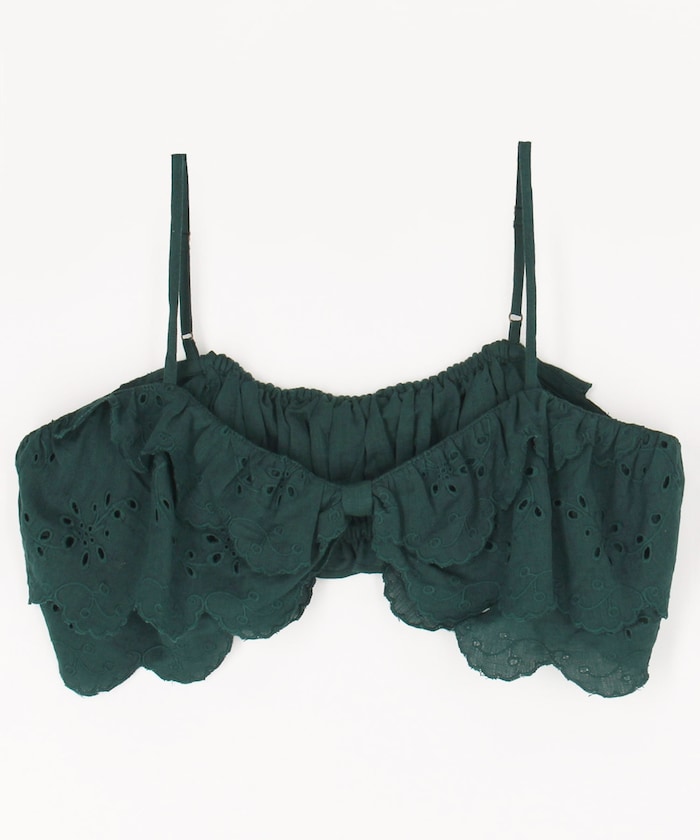 embroidery scallup bra