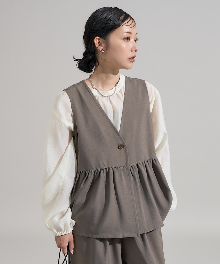 ペプラムベスト<セットアップ対応>限定展開