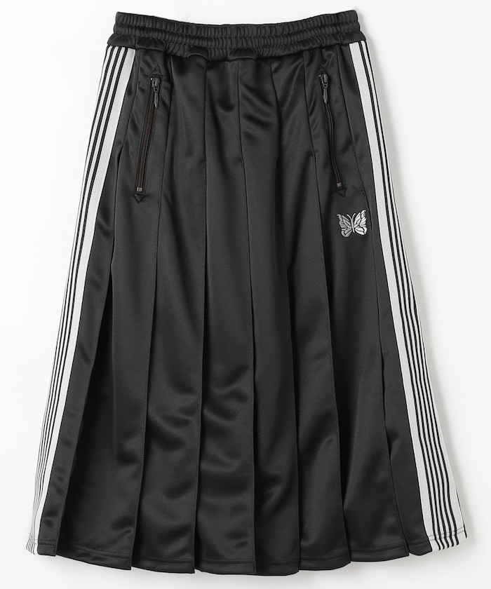 Pleated Track Skirt-Poly Smooth