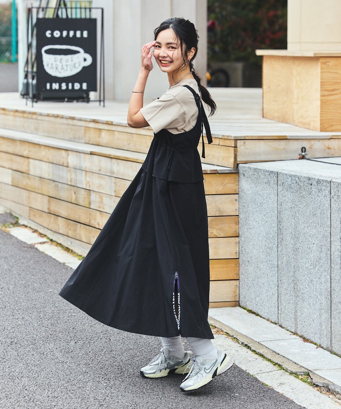 FREAK'S STOREの別注 ペプラムギャザーサロペ ワンピース