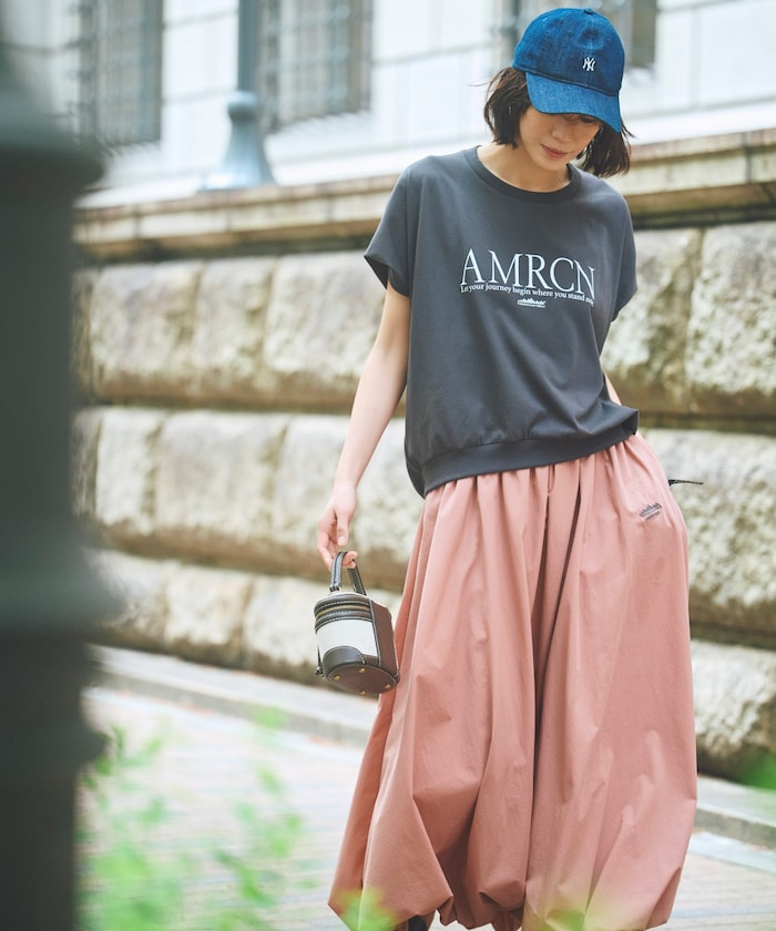 別注 フレンチスリーブTシャツ スカートセットアップ