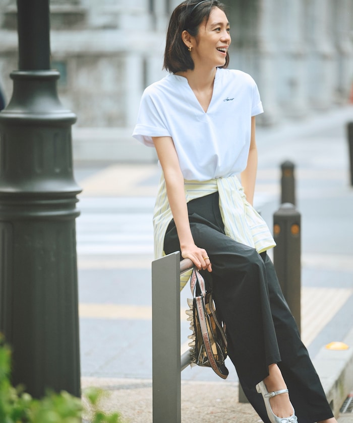 別注スキッパーブラウス パンツセットアップ