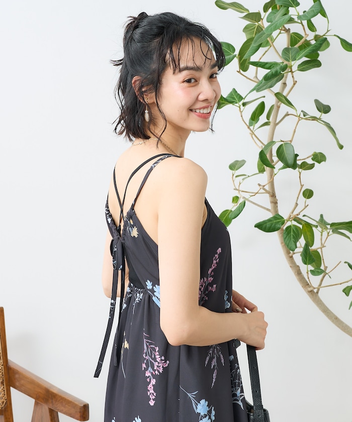 花柄スリットキャミワンピース | レディースファッション通販